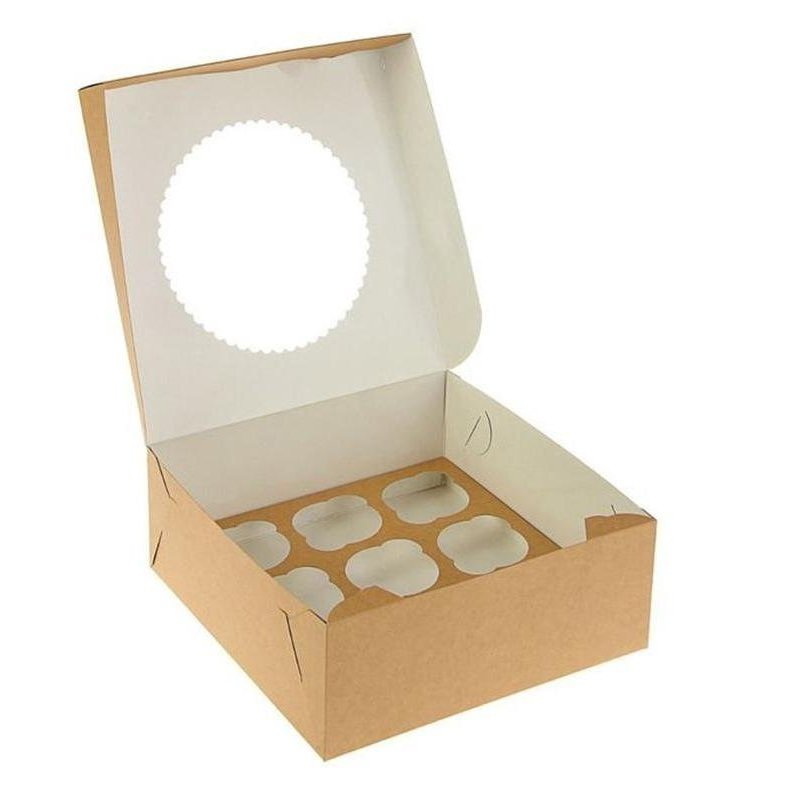 Коробка для капкейков Eco Muf 9, 25*25*10см